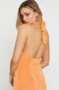 Orange Midi Dress Halter Neck sold by Ally Fashion