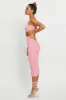 Pink Knit Dress Halter Neck sold by Ally Fashion