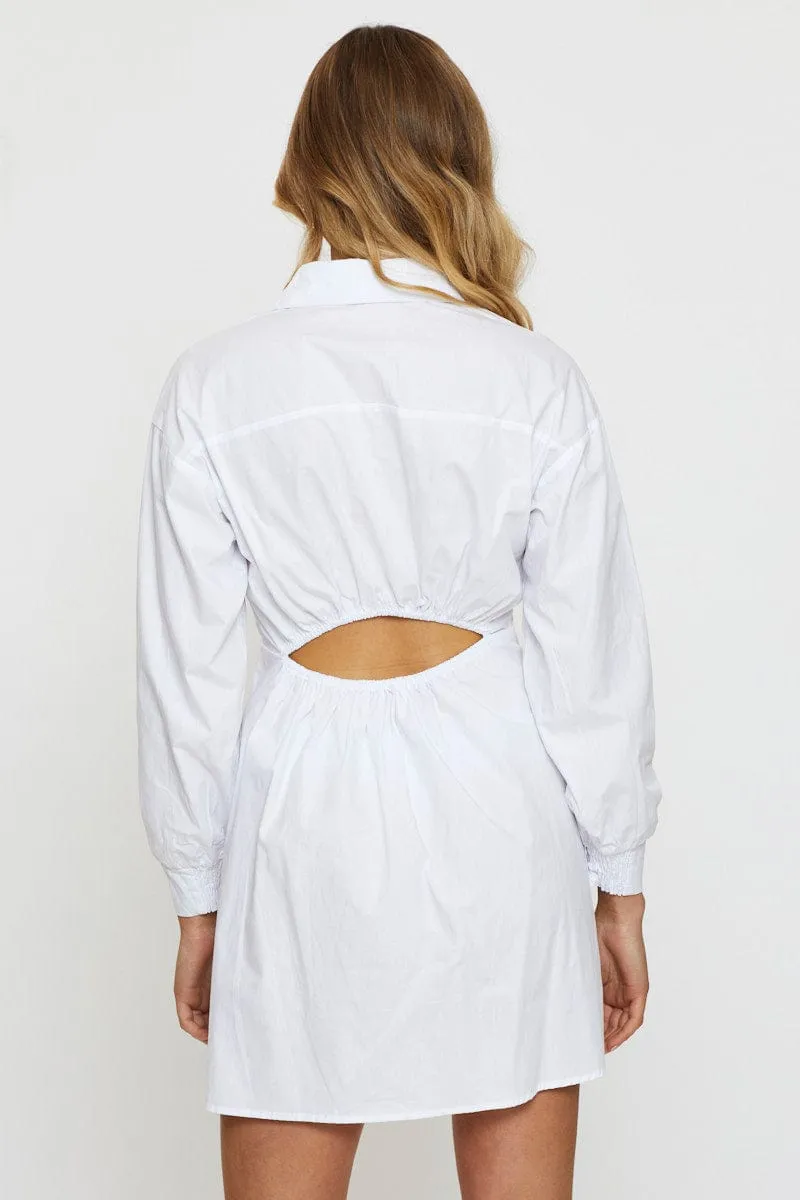 White Mini Dress Long Sleeve Evening sold by Ally Fashion product image thumbnail 5