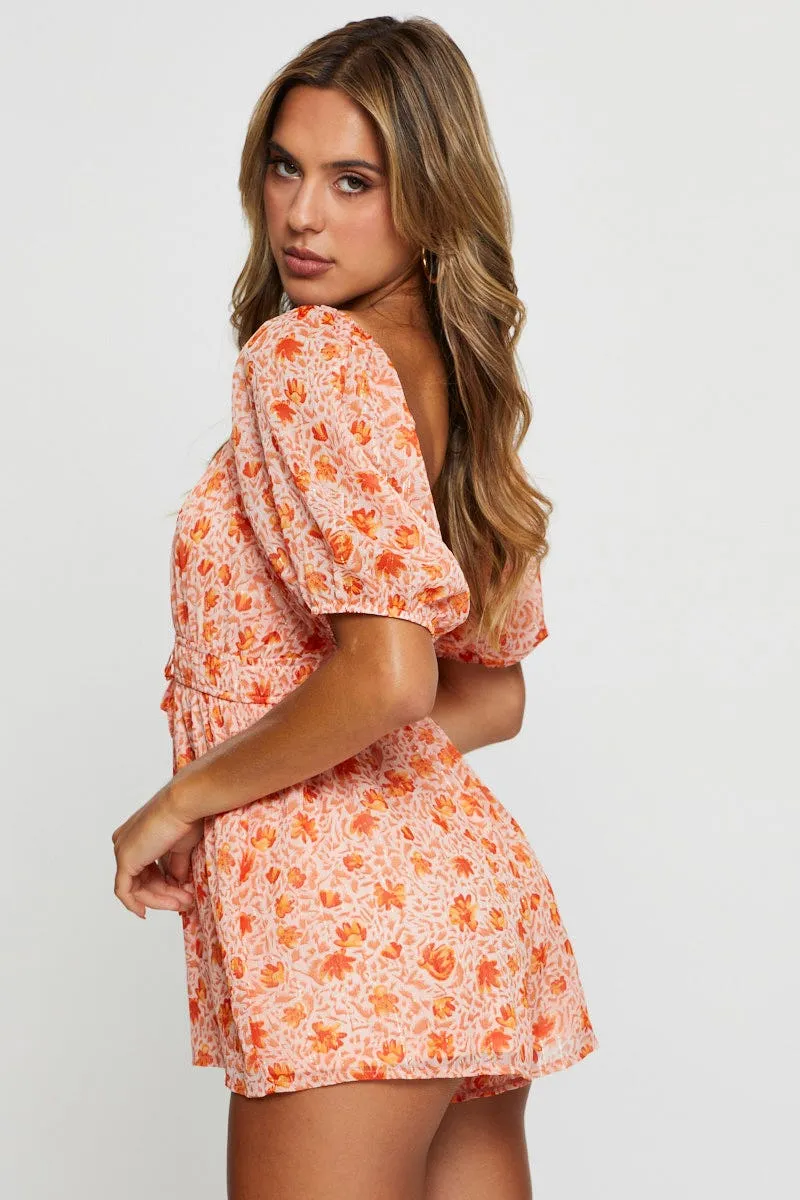 Print Playsuit Short Sleeve sold by Ally Fashion product image thumbnail 4