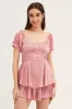 Pink Playsuit V Neck Satin sold by Ally Fashion