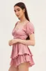 Pink Playsuit V Neck Satin sold by Ally Fashion