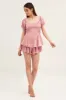 Pink Playsuit V Neck Satin sold by Ally Fashion