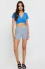 Blue Crop Top Short Sleeve sold by Ally Fashion