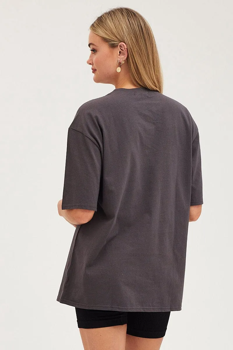 Black Graphic T Shirt Short Sleeve sold by Ally Fashion product image thumbnail 5