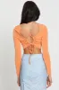 Orange Crop Top Long Sleeve sold by Ally Fashion
