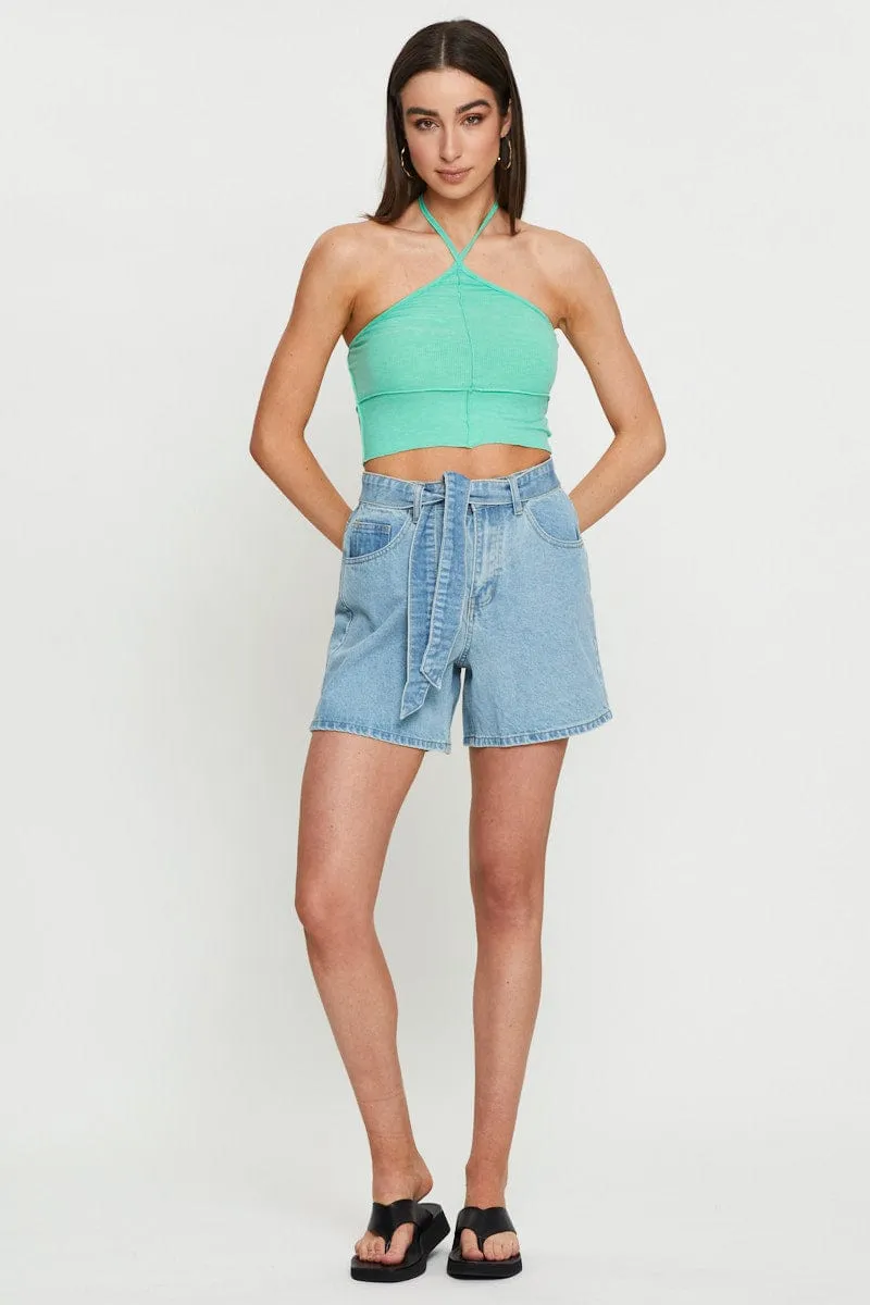 Green Cross Front Top Sleeveless sold by Ally Fashion product image thumbnail 2