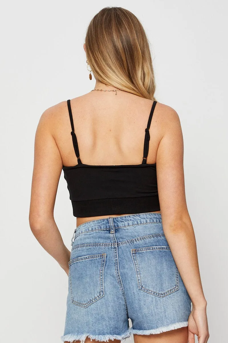 Black Singlet Bralette Crop sold by Ally Fashion product image thumbnail 5