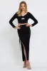 Black Crop Top Long Sleeve sold by Ally Fashion