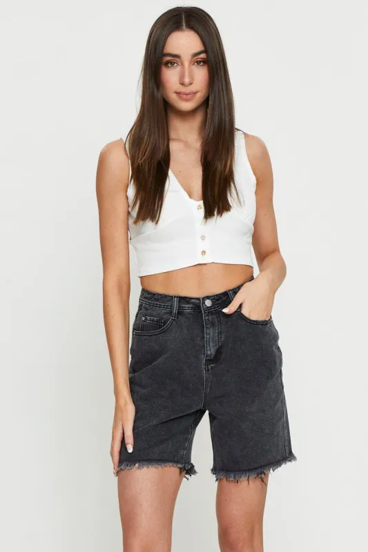 White Crop Top Sleeveless sold by Ally Fashion