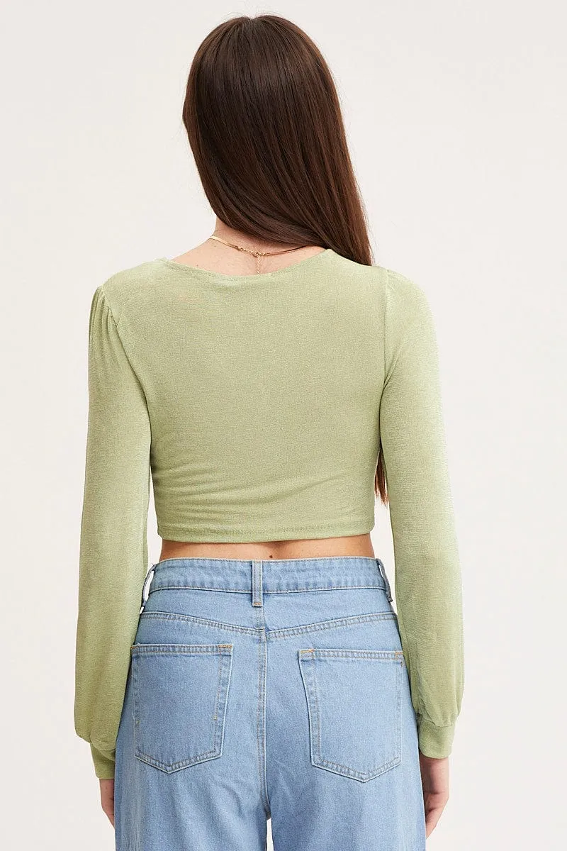Green Slinky Shirt Long Sleeve sold by Ally Fashion product image thumbnail 5