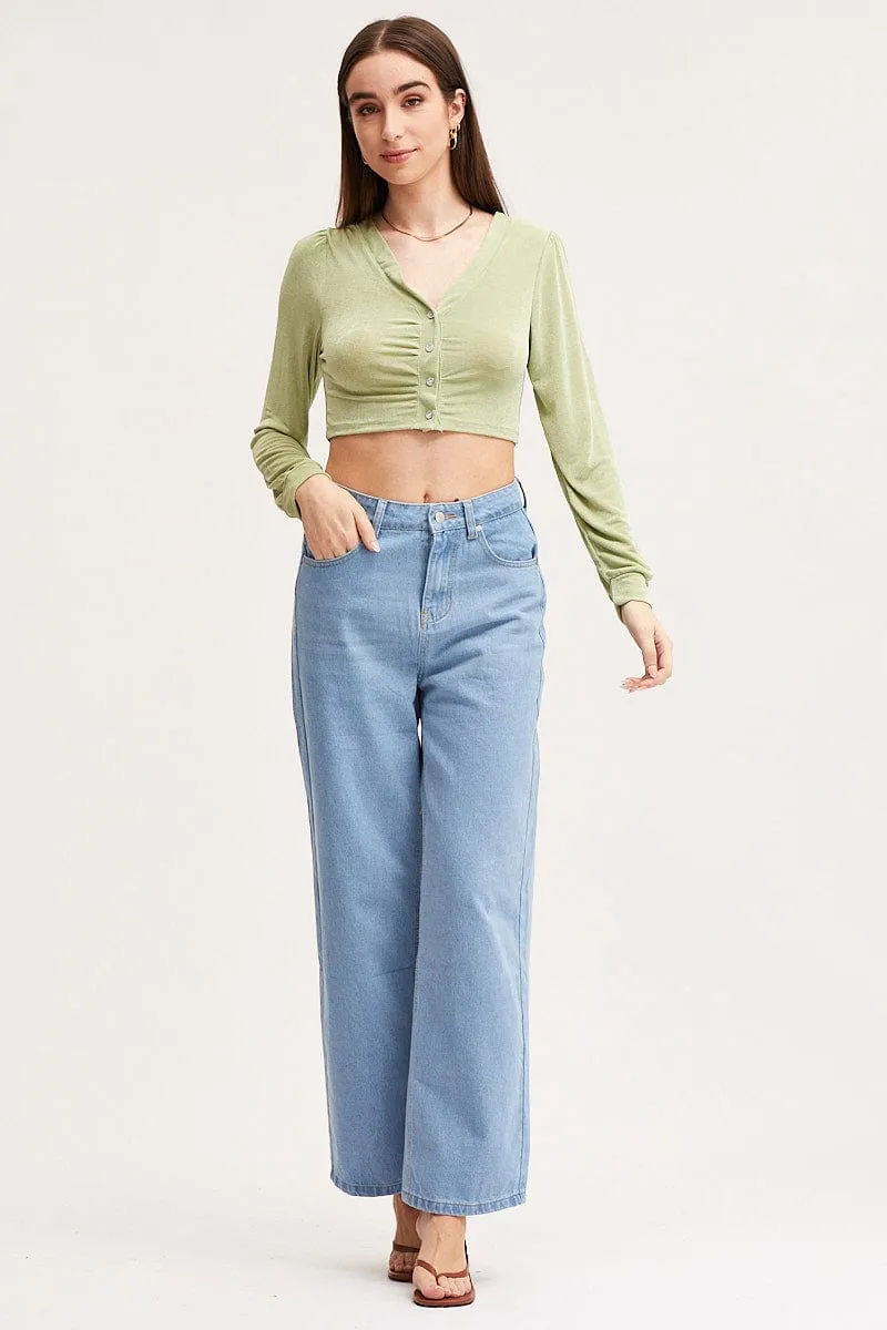 Green Slinky Shirt Long Sleeve sold by Ally Fashion product image thumbnail 2