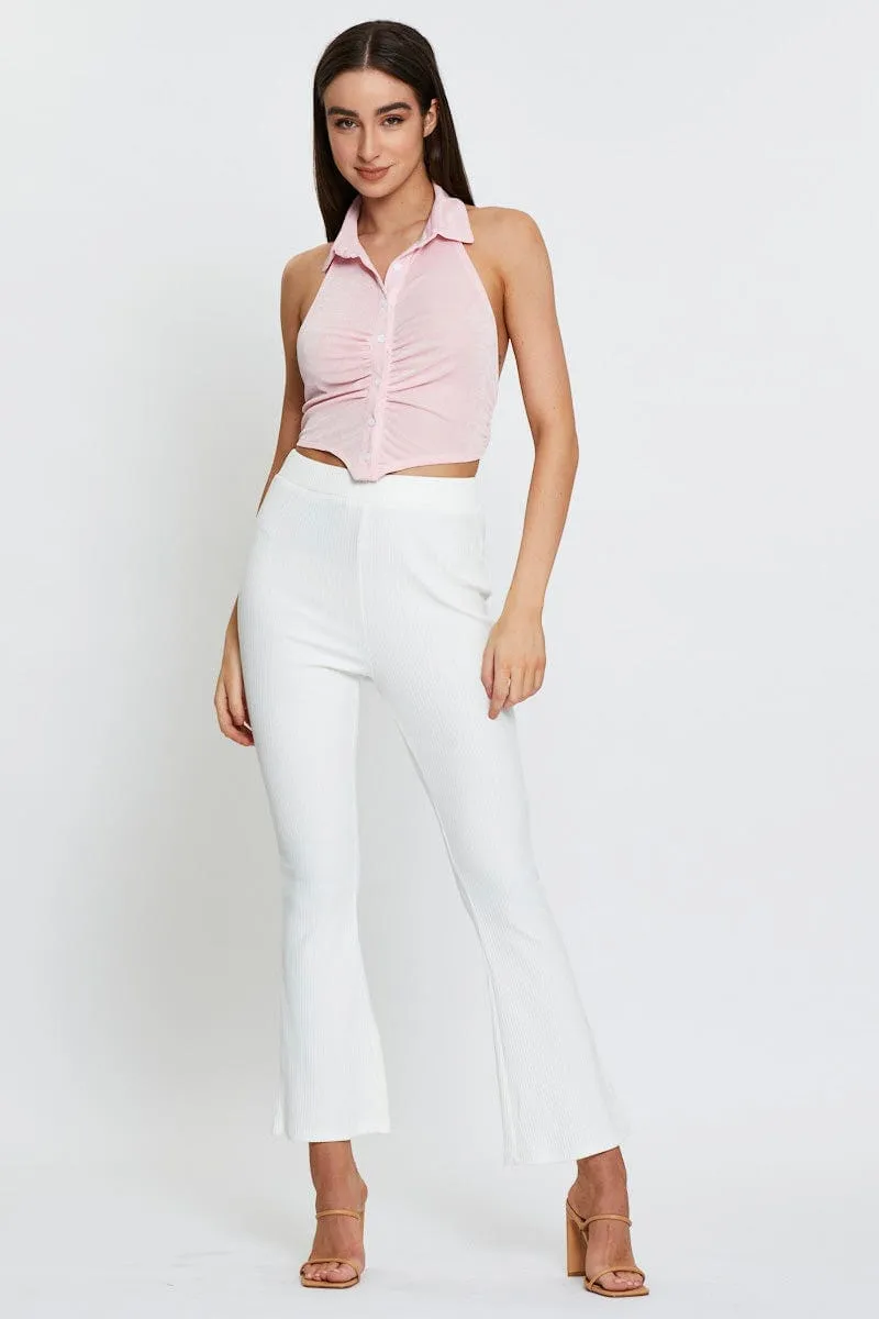 Pink Button Front Top Sleeveless sold by Ally Fashion product image thumbnail 3