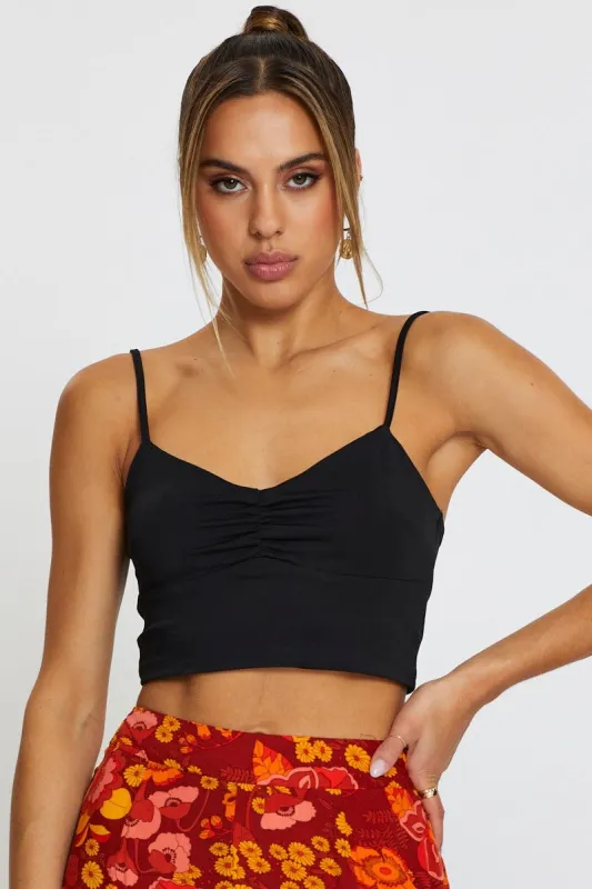 Black Crop Top sold by Ally Fashion