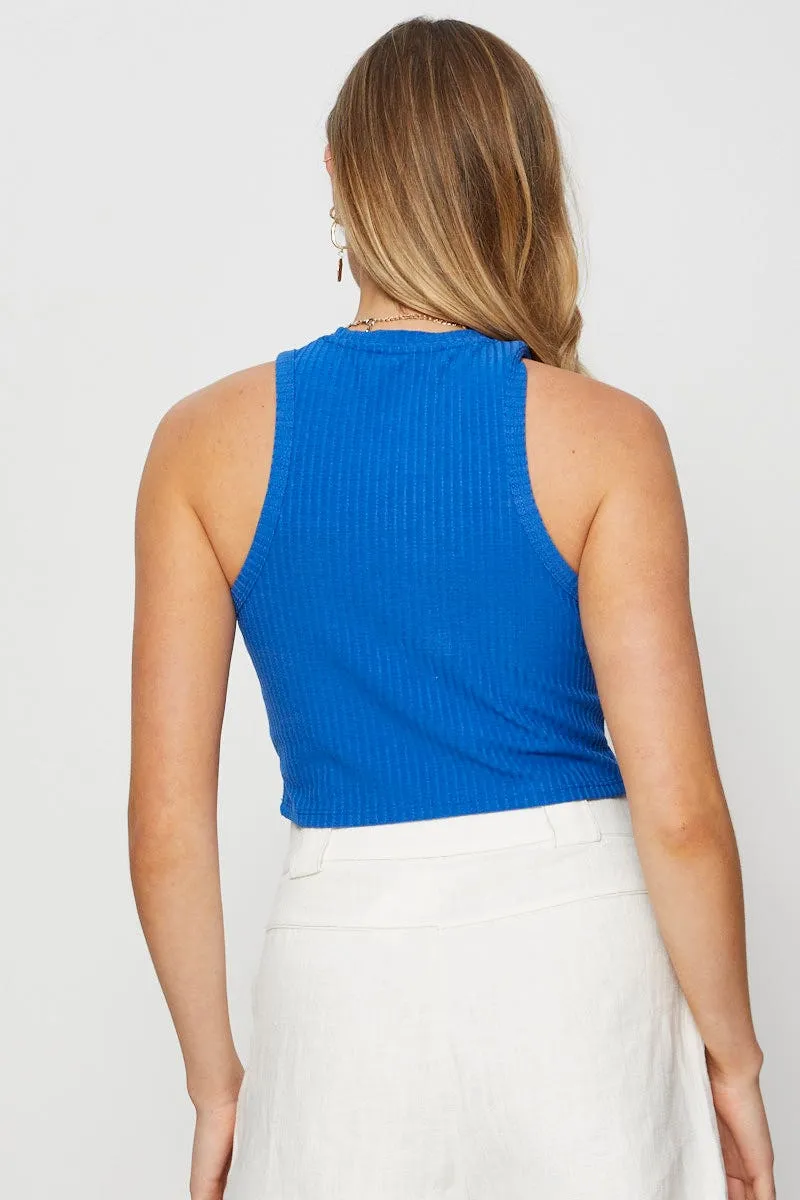 Blue Crop Top sold by Ally Fashion product image thumbnail 5