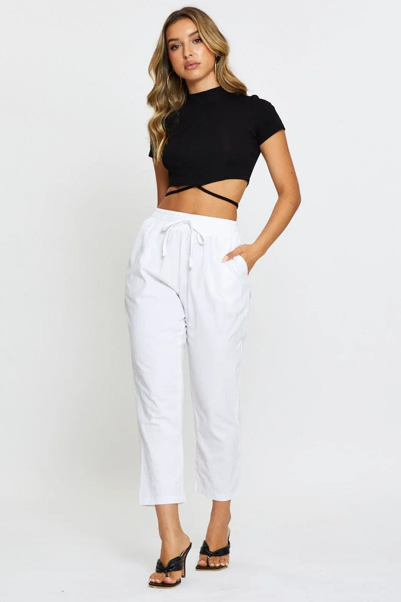 Black Crop Top Short Sleeve sold by Ally Fashion product image thumbnail 2