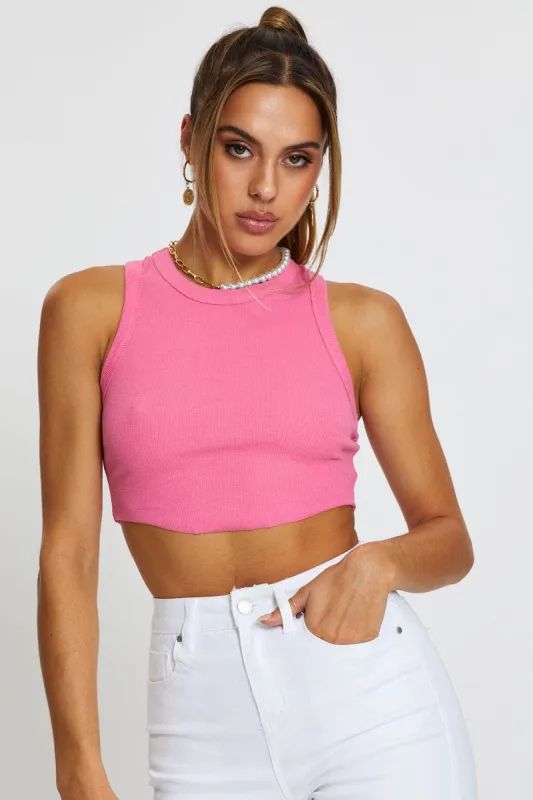 Pink Crop Top sold by Ally Fashion