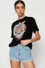 Black Graphic T Shirt Short Sleeve sold by Ally Fashion