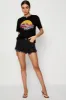 Black Graphic T Shirt Short Sleeve sold by Ally Fashion