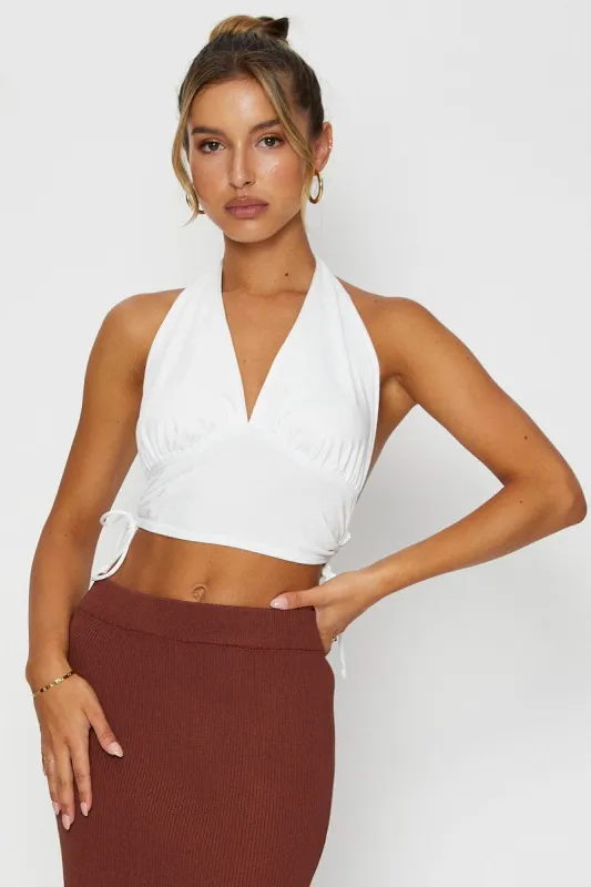 White Top Halter Neck sold by Ally Fashion