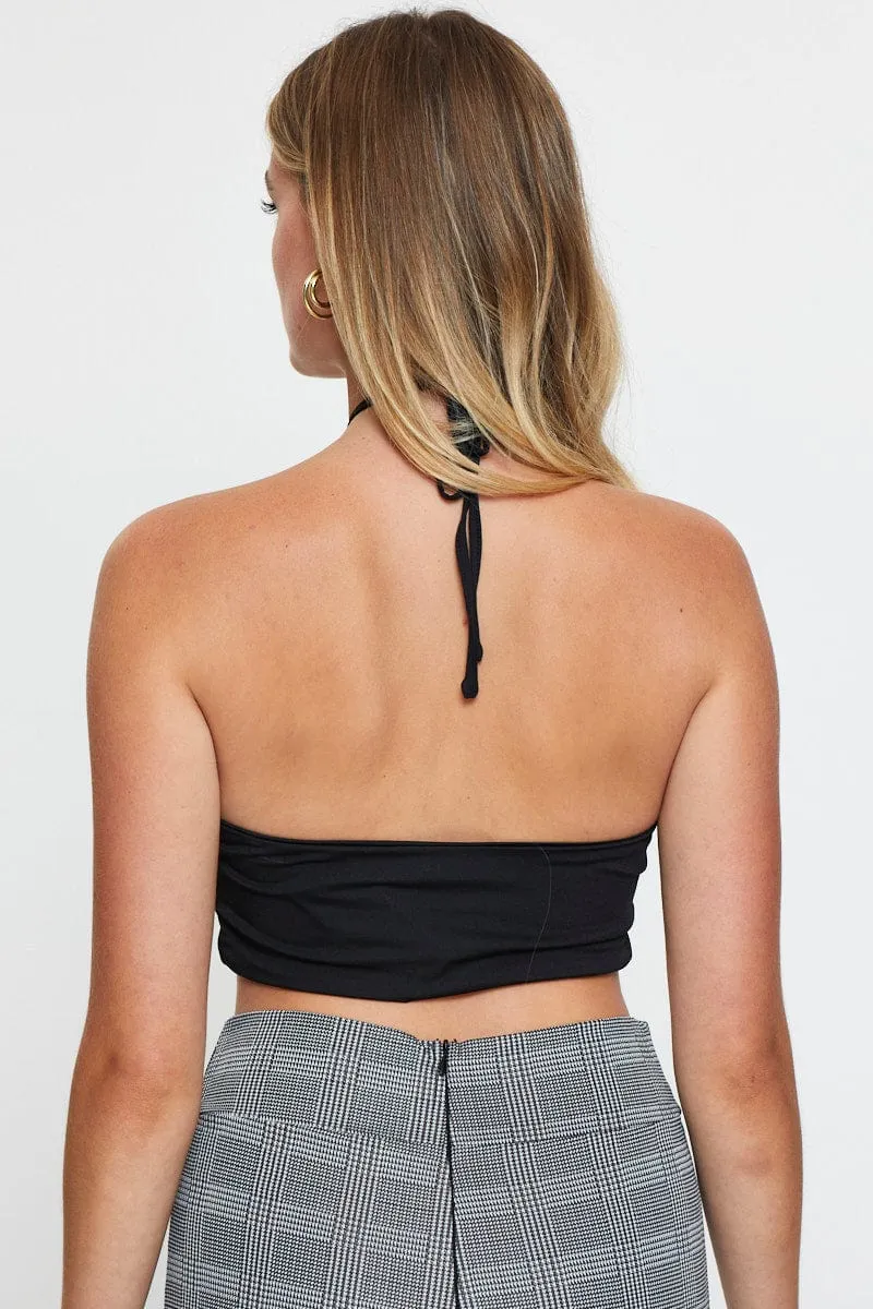 Black Basic Top Halter Neck sold by Ally Fashion product image thumbnail 5