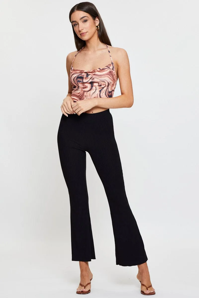 Print Crop Top Sleeveless Cowl Neck sold by Ally Fashion product image thumbnail 3