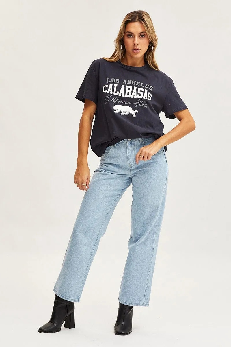 Grey Graphic T Shirt Short Sleeve sold by Ally Fashion product image thumbnail 2