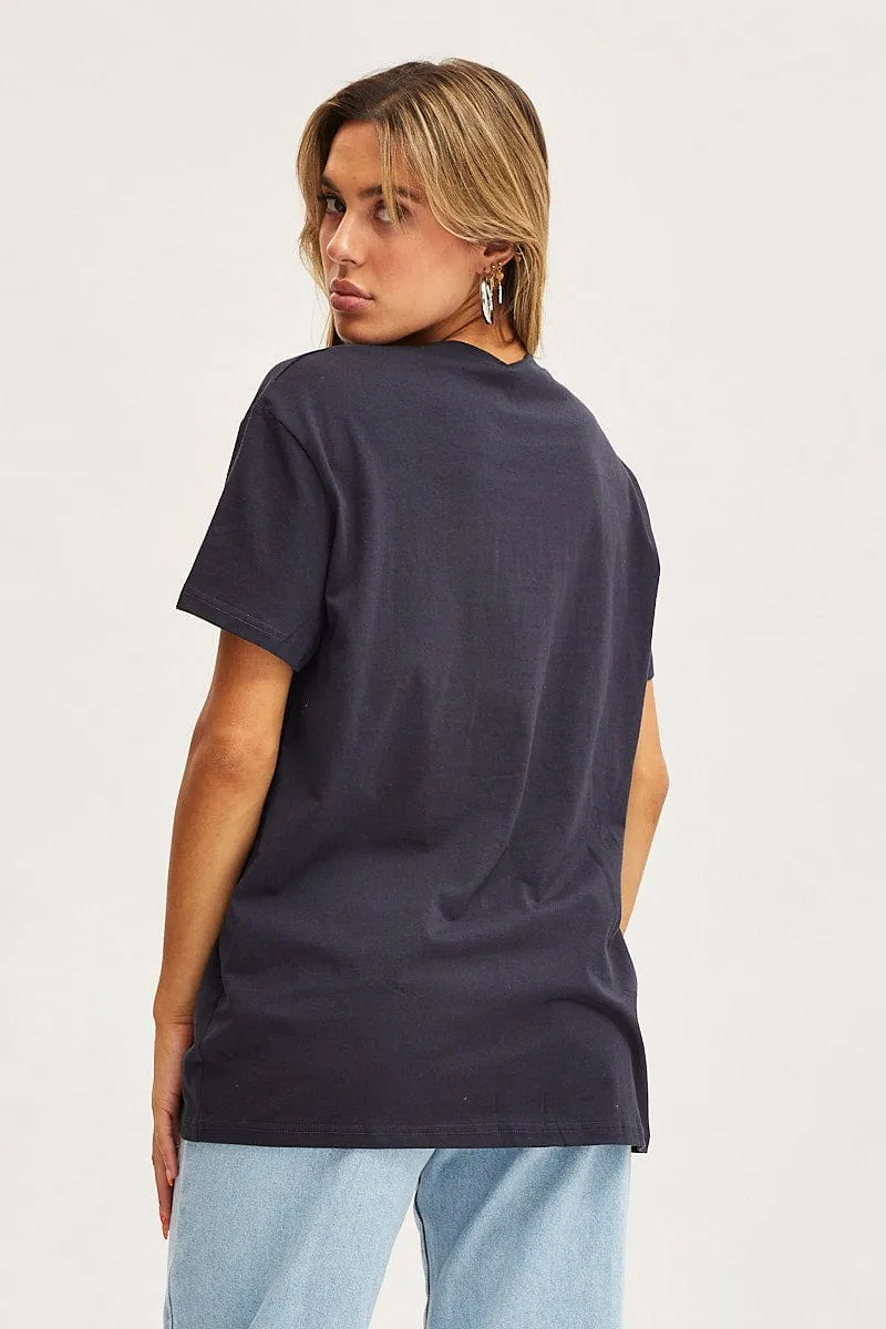 Grey Graphic T Shirt Short Sleeve sold by Ally Fashion product image thumbnail 5