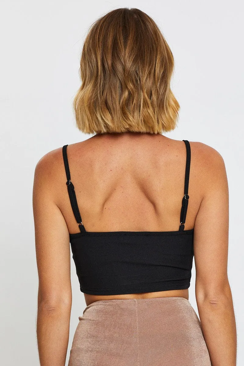 Black Crop Top sold by Ally Fashion product image thumbnail 5