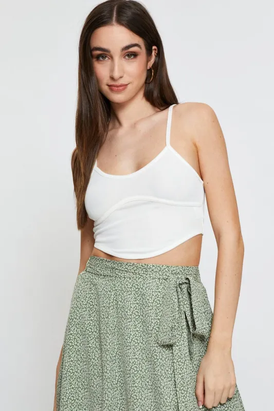 White Crop Top sold by Ally Fashion