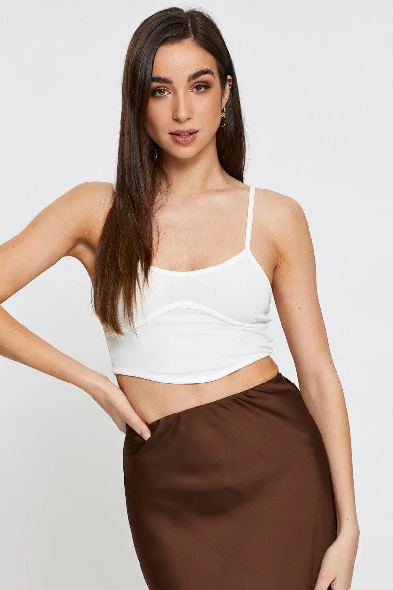 Brown Crop Top sold by Ally Fashion
