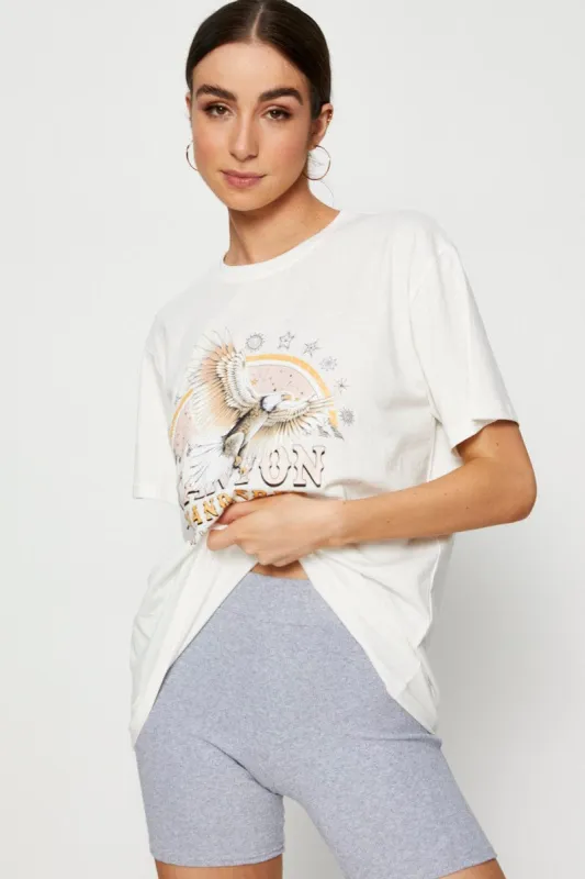 White Graphic T Shirt Short Sleeve sold by Ally Fashion