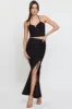 Black Cut Out Crop Top Halter Neck sold by Ally Fashion