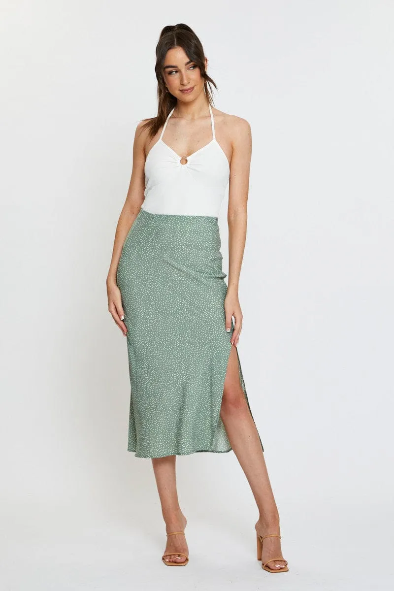 White Cut Out Crop Top Halter Neck sold by Ally Fashion product image thumbnail 2