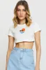 White Crop Top Short Sleeve sold by Ally Fashion