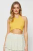 Yellow Halter Top Crop sold by Ally Fashion