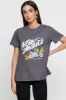 Grey Graphic T Shirt Short Sleeve sold by Ally Fashion