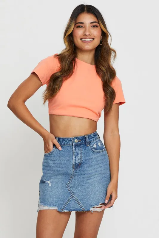 Orange Crop Top sold by Ally Fashion