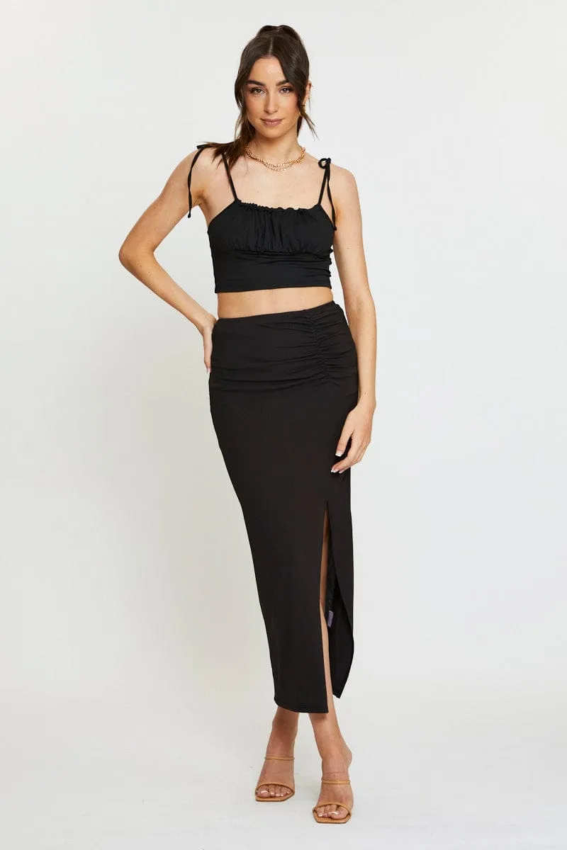 Black Tie Shoulder Top Cami sold by Ally Fashion product image thumbnail 2