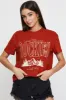 Brown Graphic T Shirt Short Sleeve sold by Ally Fashion