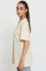 Beige Graphic T Shirt Short Sleeve Oversized sold by Ally Fashion