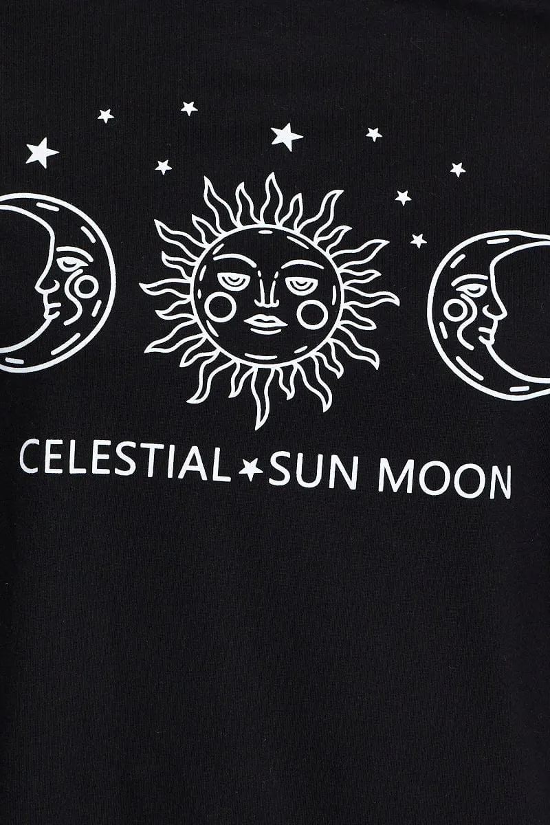 Black Graphic T Shirt Short Sleeve sold by Ally Fashion product image thumbnail 5