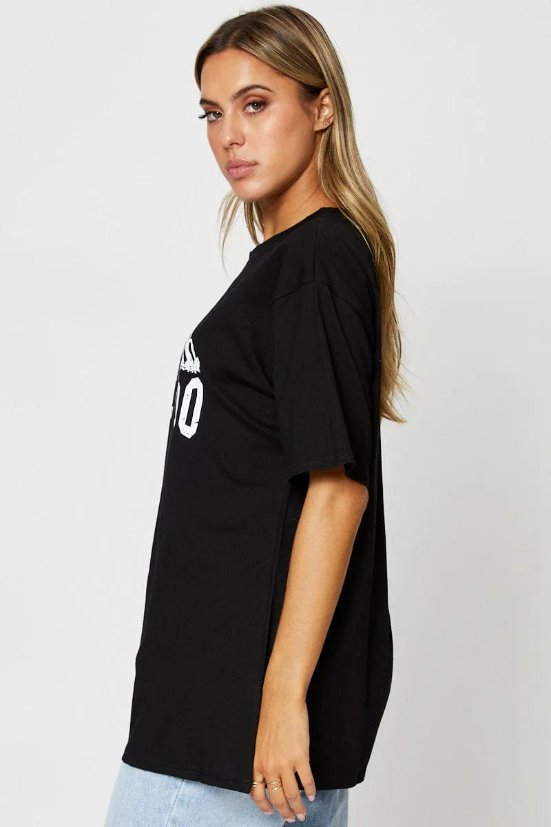 Black Graphic T Shirt Short Sleeve sold by Ally Fashion product image thumbnail 4