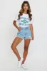 White Graphic T Shirt Short Sleeve sold by Ally Fashion