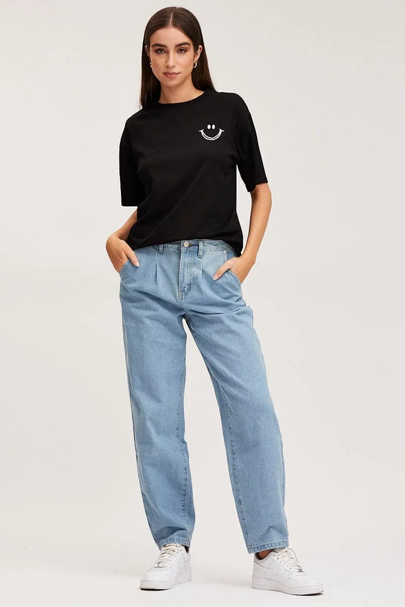 Black Graphic T Shirt Short Sleeve sold by Ally Fashion product image thumbnail 2