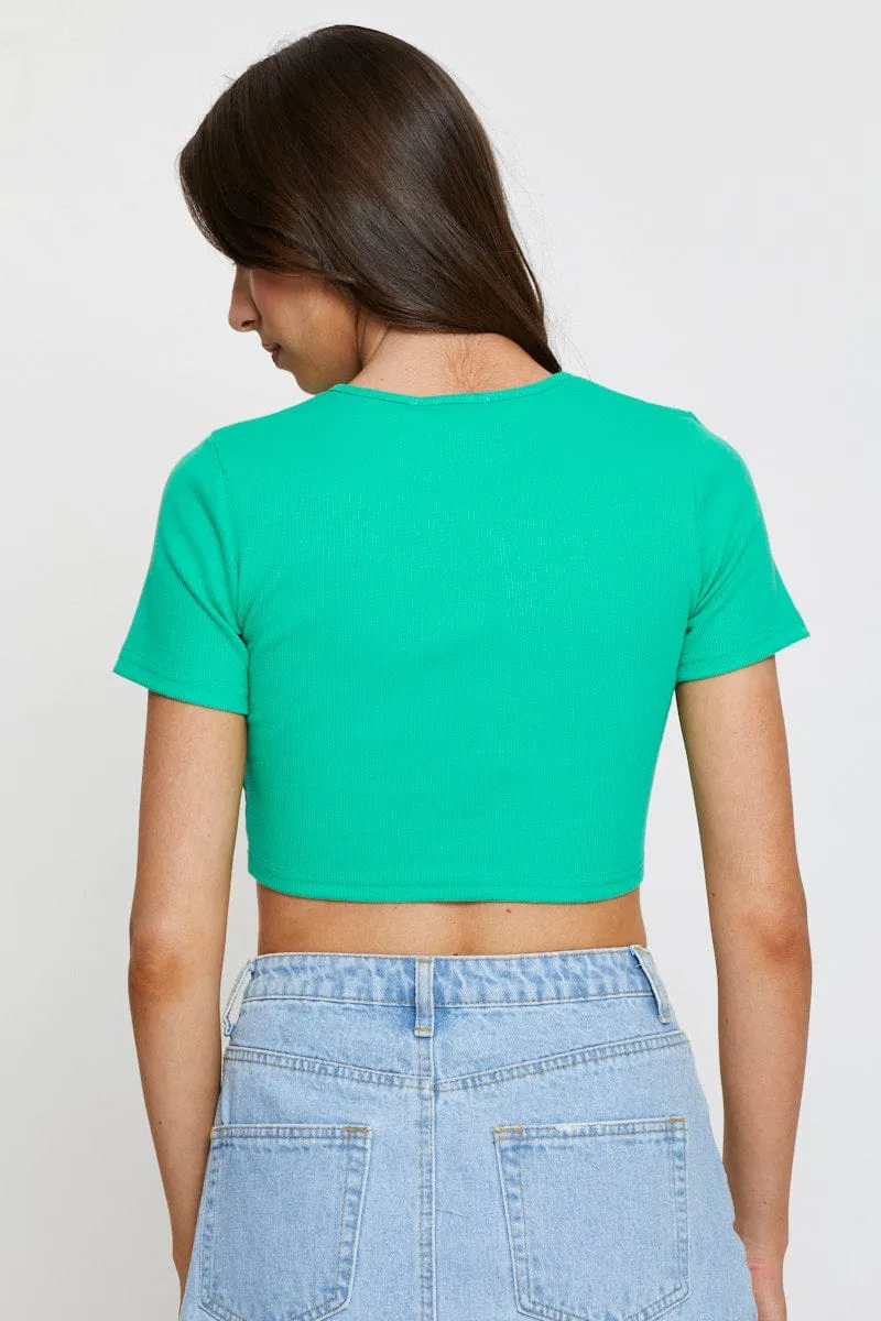 Green Crop Top sold by Ally Fashion product image thumbnail 5