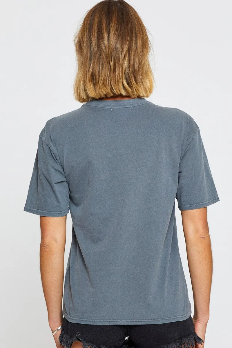 Grey Graphic T Shirt Short Sleeve sold by Ally Fashion product image thumbnail 5