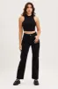 Black Crop Top sold by Ally Fashion
