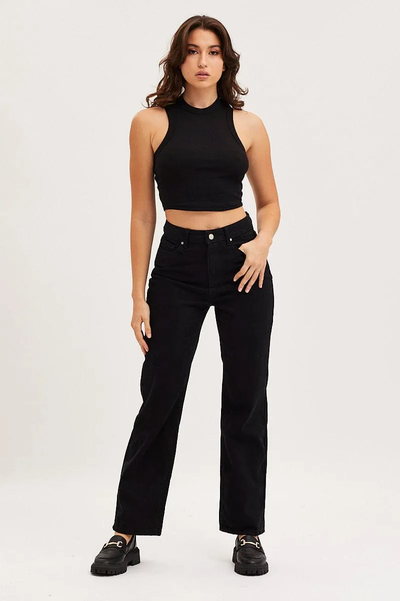 Black Crop Top sold by Ally Fashion product image thumbnail 2