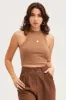 Brown Crop Top sold by Ally Fashion
